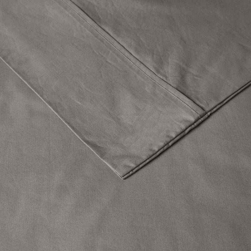 200 Thread Count Cotton Peached Percale Sheet Set, 5 of 10