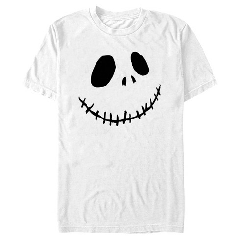 Men's The Nightmare Before Christmas Jack Large Face T-Shirt - White - 2X  Large