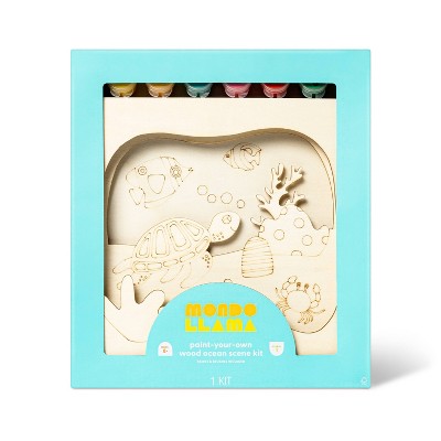 Photo 1 of 2 Pack Bundle Paint-Your-Own Wood Ocean Scene Kit - Mondo Llama