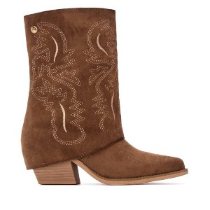 XTI Women's Suede Foldover Booties 144470 - 1 of 4