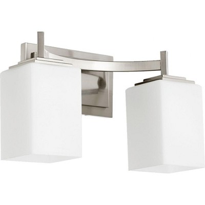 Quorum Lighting Delta 2-Light Satin Nickel Incandescent Wall Sconce