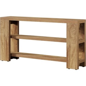 70.9" 3-Tier Extra Long Console Table, Narrow Wooden Sofa Table Behind Couch, Farmhouse Entry Foyer Table for Living Room, Hallway - 1 of 4