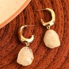 SOHI Women's White Marble Drop Earrings - 2 of 3