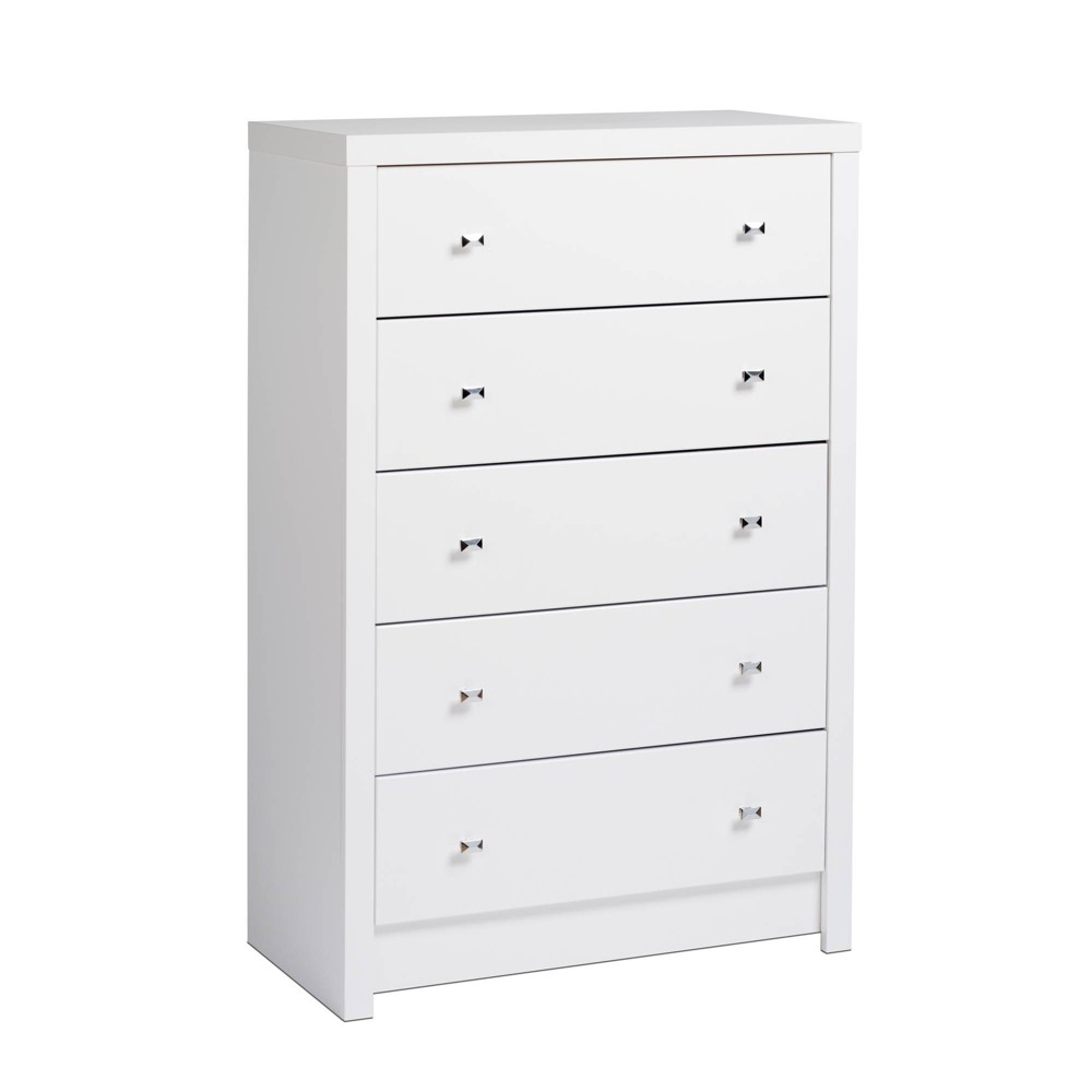 Photos - Dresser / Chests of Drawers Calla 5 Drawer Chest White - Prepac