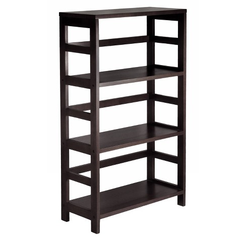 42 3 Section Wide Bookshelf Espresso Winsome Target