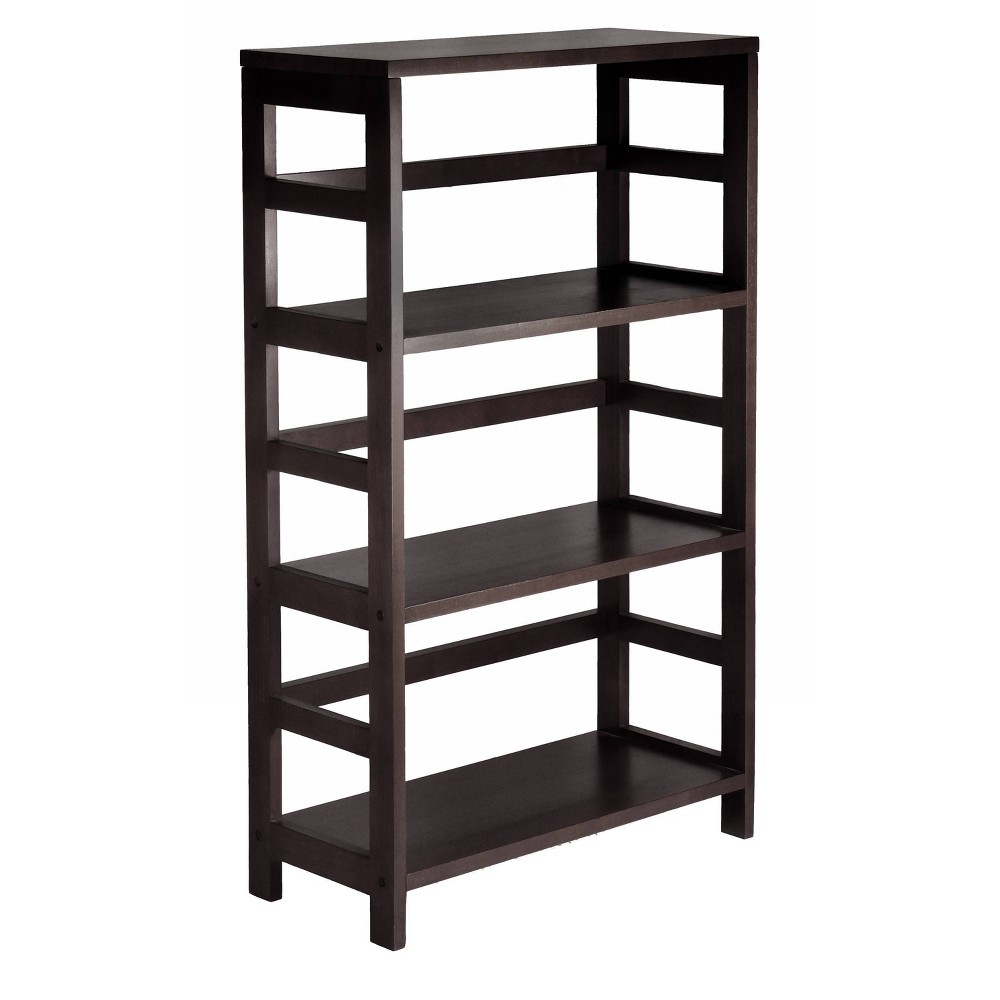 Book case: Winsome 3 Section Wide Bookshelf - Dark Brown (Espresso)