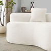 Kumasinova 66.93"Curved Loveseat Sponge Sofa,Boneless Couch with Teddy Velvet Fabric,No-Assembly Compact Sofa for Small Spaces,Apartments - 4 of 4