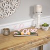 Northlight Love with Flowers Wooden Valentine's Day Sign - 11.25" - image 3 of 4