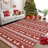 Christmas Area Rug, Washable Snowflake Holiday Accent Rug, Non Slip Low Pile Decorative Boho Carpet for Home - 3 of 4