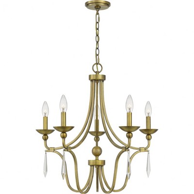 Quoizel Lighting Joules 5 - Light Chandelier in  Aged Brass