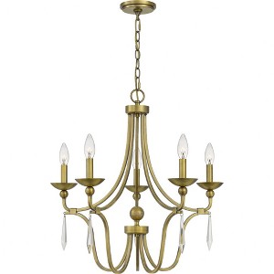 Quoizel Lighting Joules 5 - Light Chandelier in  Aged Brass - 1 of 4