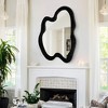 Beautyolove 20 in. W x 28 in. H Irregular Black Flannelette Framed Wall Mirror Asymmetrical Decorative Wall Mirror - 4 of 4