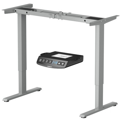 Costway Electric Adjustable Standing up Desk Frame Dual Motor w/Controller White\Black\Grey