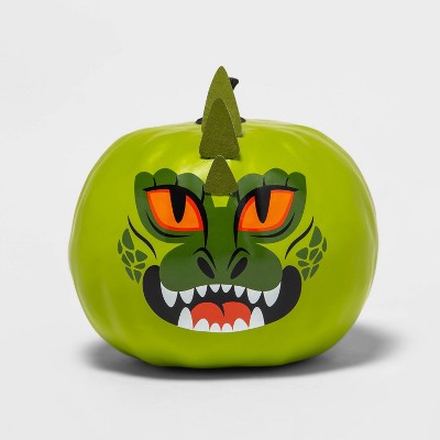 Painted Pumpkin Dino Character Halloween Decorative Sculpture - Hyde & EEK! Boutique™