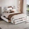 Queen Size Platform Bed with Storage Headboard and 8 Drawers - 2 of 4