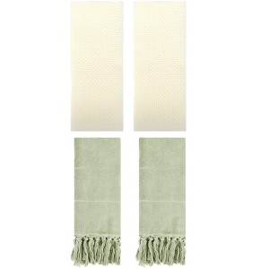 REGALWOVEN 4 Pcs Cotton Bathroom Hand Towels for Spa, Hotel - 1 of 4
