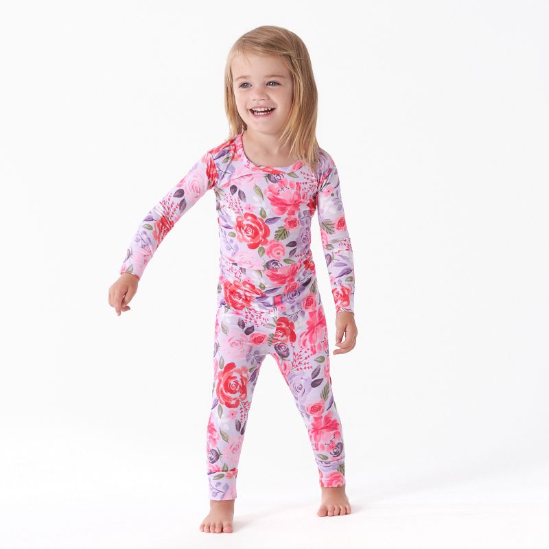 Gerber Infant & Toddler Girls' Buttery Soft Snug Fit Pajama Set, 2 of 7