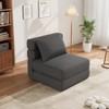 Convertible Sofa Bed Chair with Pillow – Single Sleeper, Foldable Memory Foam Floor Sofa for Living Room - 3 of 4