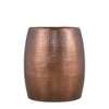 18" Aluminum Modern End Table with Hand-Hammered Texture and Oval Finish for Living Room - 4 of 4