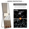 Okak 63.5*19.75IN Aluminum Full Body Mirror with Metal Stand, Wall Mirror with Hanging Holes, Floor Mirror for Clothing Store, Dressing Room, Black - 4 of 4