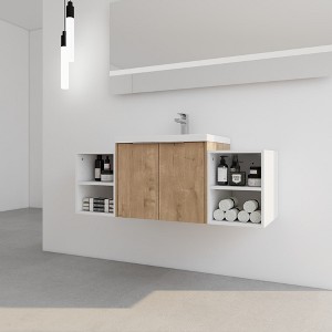 ChicFurnit Bathroom Vanities Modern Vanity with Sleek Design and Ample Storage for Bathroom Spaces, Brown,47.6”*18.1”*19.3" - 1 of 3