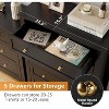 5/6/7 Drawer Wooden Dresser for Bedroom, Storage Chest of Drawers Cabinet Organizer with Anti-Tip Kit for Bedroom, Living Room, Entryway, Hallway - 4 of 4