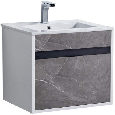 Fine Fixtures - Wall Mount Bathroom Vanity and Sink, Knob Free Design - Alpine Collection