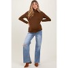 Pinkblush Light Blue Distressed Open Knee Wide Leg Maternity Jeans - 2 of 4