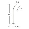 Possini Euro Design Bentley Modern Task Floor Lamp 61" Tall Silver LED Touch On Off Adjustable Head for Living Room Reading Bedroom Office House Home - 4 of 4