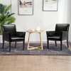 Costway Executive PU Leather Guest Chair Reception Side Arm Chair Upholstered - 4 of 4