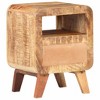 vidaXL Bedside Cabinet 11.8"x11.8"x16.1" Rough Mango Wood - 4 of 4