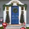 Artificial Christmas Tree, 4.5 Ft Pre-Lit Snow Flocked Christmas Tree, Potted Holiday Xmas Tree, Red Berry Clusters for Home Decoration - 4 of 4