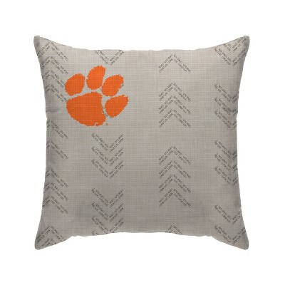 NCAA Clemson Tigers Wordmark Decorative Throw Pillow