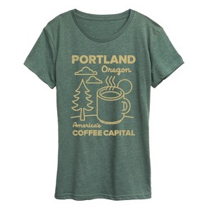 Women's - Instant Message - Portland Coffee Short Sleeve Graphic T-Shirt - 1 of 4