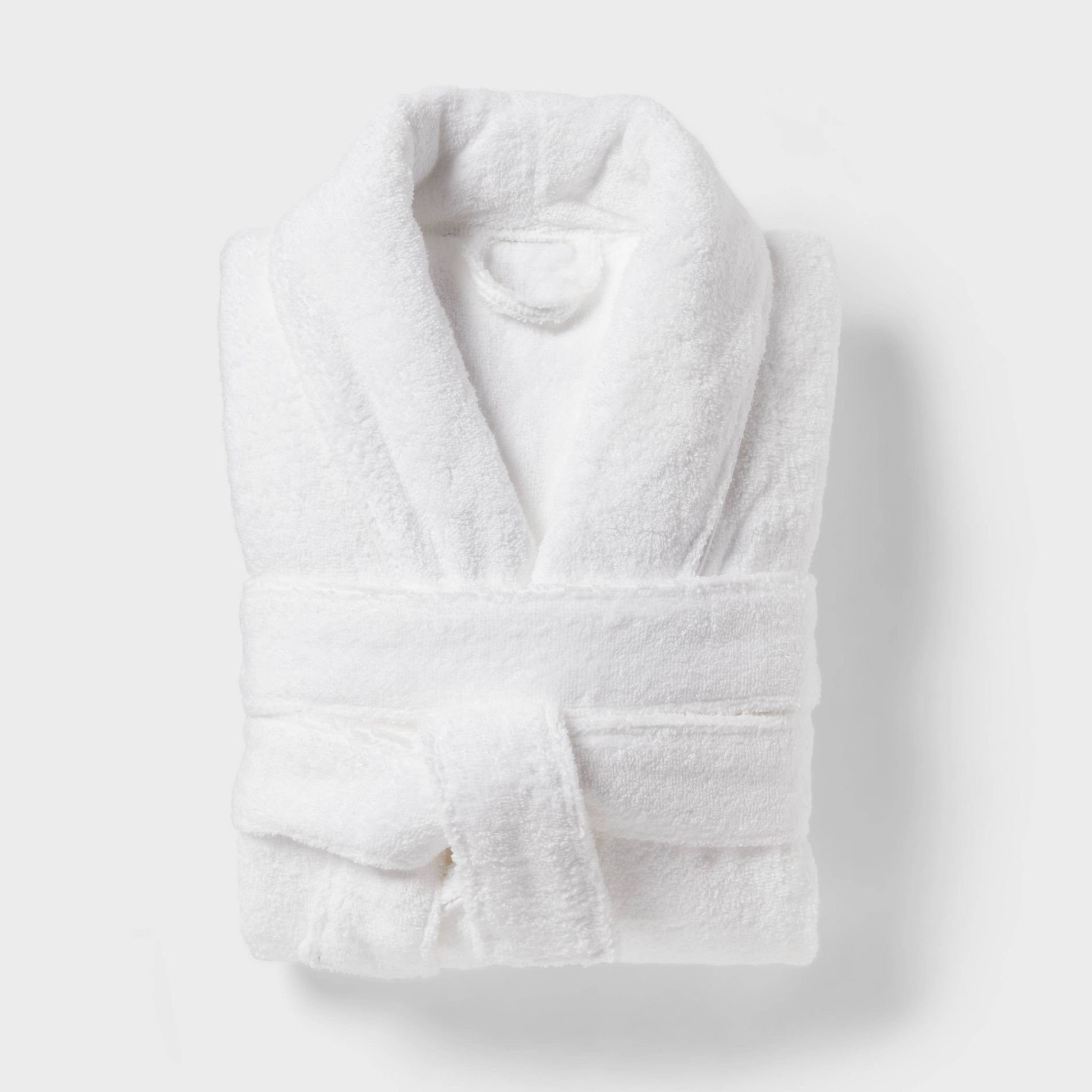 S/M Spa Plush Bath Robe White - Threshold™