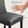 Subrtex Upholstered Dining Chairs Set of 2, PU Leather Dining Chair with Nail heads Trim - image 3 of 4