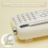 Upgraded Wireless Keyboard, Retro Typewriter Style with Integrated Stand, USB-C/Bluetooth with Cute Round Keycaps for Multi Device for Win/Mac - 4 of 4