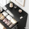 Modern black slanted five-drawer chest, suitable for bedrooms, wooden storage cabinet, deep drawer design, also suitable for living rooms, bed rooms - 3 of 3