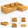 Corduroy Modular L-Shaped Sectional Sofa with Corner Design - 4 of 4