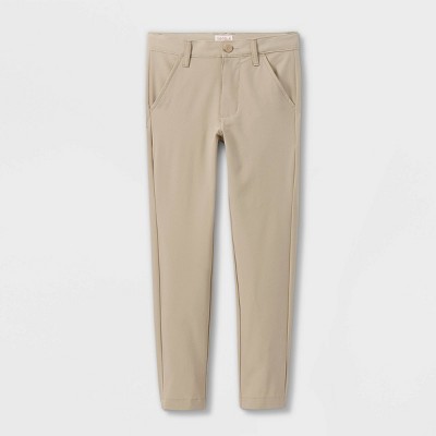 CHAPS BOY'S SIZE 16 HUSKY PANTS KHAKI TAN ADJUSTABLE WAIST APPROVED  SCHOOLWEAR TROUSERS NWT