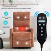 Heat Massage Manual Recliner Chair with Rocker and Swivel in Fabric for Living Room - 4 of 4
