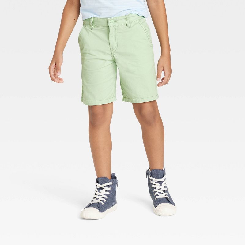 Boys' Flat Front 'At the Knee' Woven Shorts - Cat & Jack™, 1 of 8