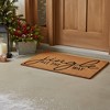 HomeRoots 24" X 36" Brown And Black Christmas Outdoor Coir Door Mat - 2 of 4