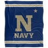 Us Naval Academy Primary Logo Stripes Silky 50x60 Blanket, 1 Sided - 2 of 4