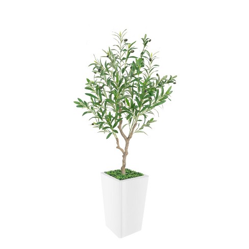 Artificial Tree in Pot with Realistic Leaves & Natural Wood Trunk - image 1 of 4