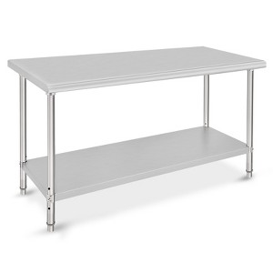 Stainless Steel Workbench - Durable, Rust-Resistant, Easy to Clean, Heavy Duty, Adjustable Height - 1 of 4