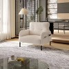 ModernLuxe Corduroy Accent Chair, Wide Seat Single Armchair with Side Pockets, Comfortable Reading Chair for Living Room & Bedroom - 2 of 4