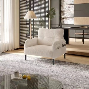 Grungis Corduroy Accent Chairs with Widen Arms,Oversized Living Room Chairs,Comfy Chairs for Living Room,Bedroom - 1 of 4