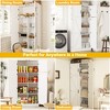Besiost Farmhouse Kitchen Storage Cabinet with 4 Barn Doors, 71" Tall Kitchen Pantry Cabinet with Shelves - 4 of 4