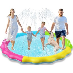 Jasonwell Splash Pad Sprinkler – Inflatable Outdoor Water Play Mat for Kids, Toddlers, and Pets, Backyard Fun for Boys & Girls (XXL) - 1 of 4